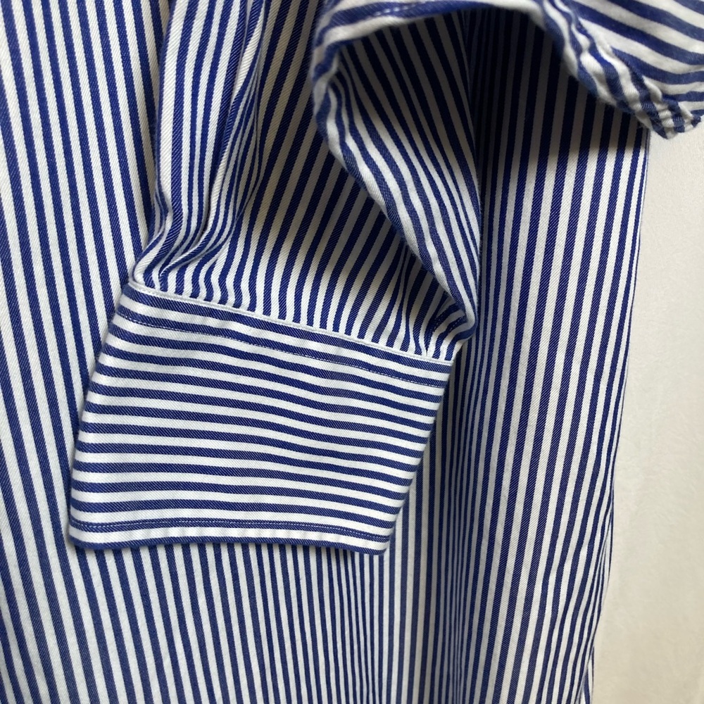 Lincs Davis Chu Men's Blue and White Striped Button Down Shirt Sz XL - Picture 13 of 16